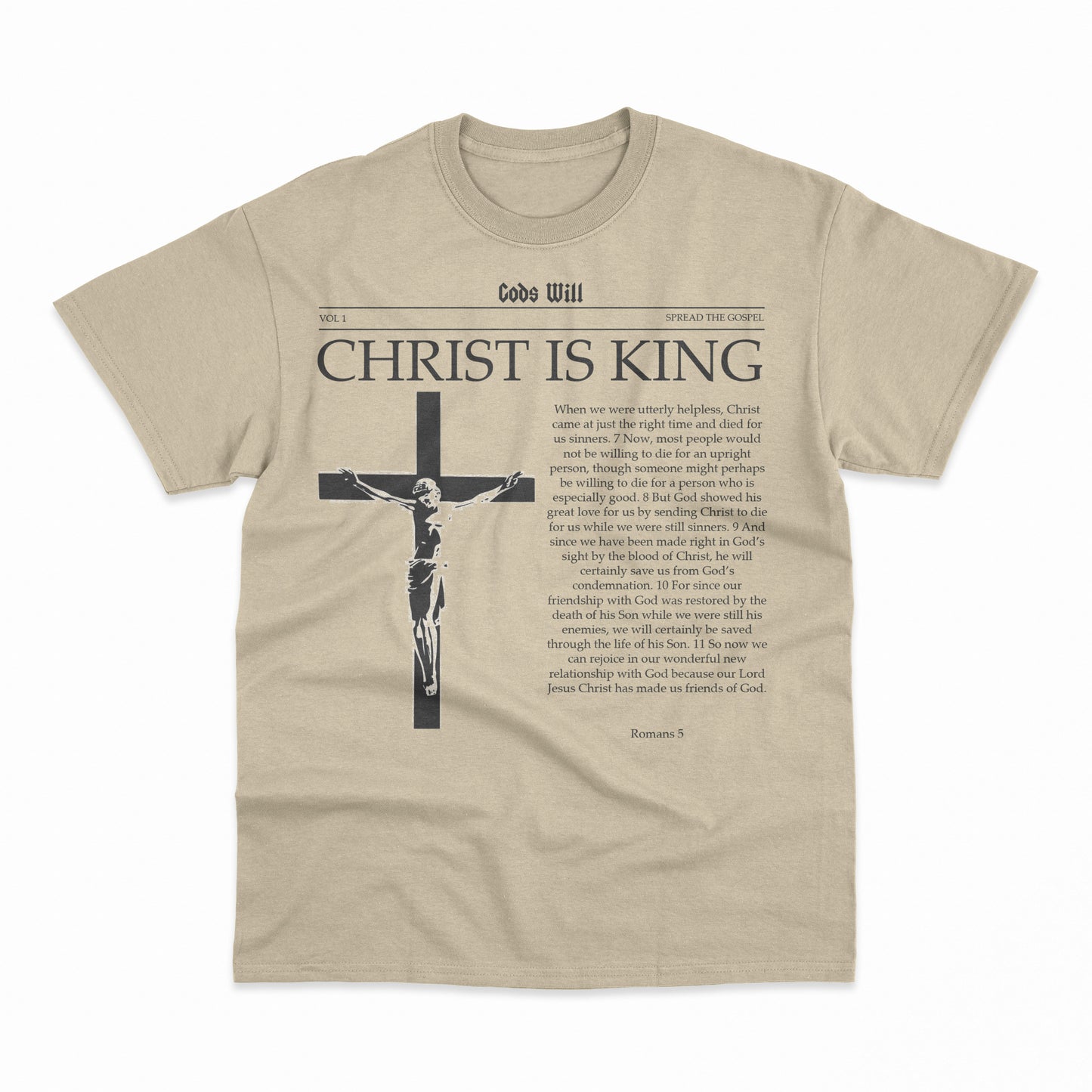 Christ Is King T-Shirt - Cream